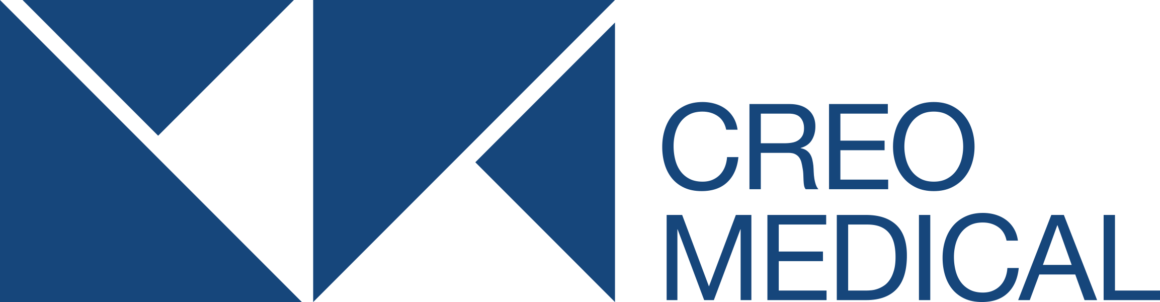 Creo Medical primary logo 1 colour RGB blue hi res logo